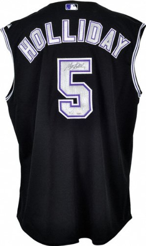 Matt Holliday Autographed Jersey | Details: Colorado Rockies, Black Majestic Vest
