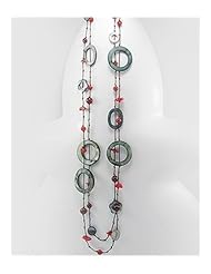 Cotton Dyed Mother of Pearls Necklace