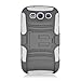 Generic Samsung Galaxy S3/S III Rugged Hybrid Belt Clip Holster Hard Case Cover - Retail Packaging - White