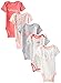 Calvin Klein Baby-Girls Newborn 5 Pack Creeper Set- Coral Pink Gray Group