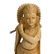 Hand-Carved Wood Krishna Statue