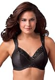 Woman Within Plus Size Wirefree Embroidered Bra By Aviana (Black,40 G)