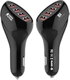 Car Charger, Lightning Car Charger&reg;, Powerful 10 Amps - 4 USB Ports each with 2.4 amps Rapid Charger for iPhone 6 / 6 Plus, iPad Air / Mini, Samsung S6 , Edge, Sony, HTC and More