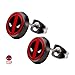 Deadpool Enamel Logo Round Stud Earrings 316L