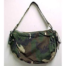 Click here to buy Green Camouflage Faded Canvas Hobo Bag Purse Camo by Coolstuff4U.