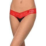 NCAA Hanky Panky Georgia Bulldogs Ladies Low Rise Thong Underwear - Red/Black
