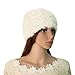 Aokdis Braided Warm Rageared Baggy Winter Beanie Knit Crochet Ski Women Lady Hat Cap (Rice)