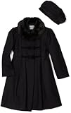 Rothschild Girls 2-6X Toddler Coat with Velvet Bows