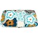 Blue Spring Flower Women Floral Print Fashion Hinge Flat Wallet Cloth Hard Case Wallet