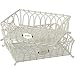 Antique White Wire Desk Top Trays