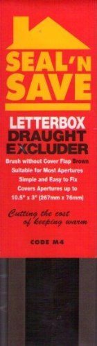 Seal n Save Letterbox Draught Excluder, Brown