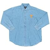 Tennessee Volunteers NCAA Denim Long Sleeve Button-Down Shirt (Blue)