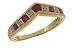 9ct Yellow Gold Ladies Diamond and Ruby Ring