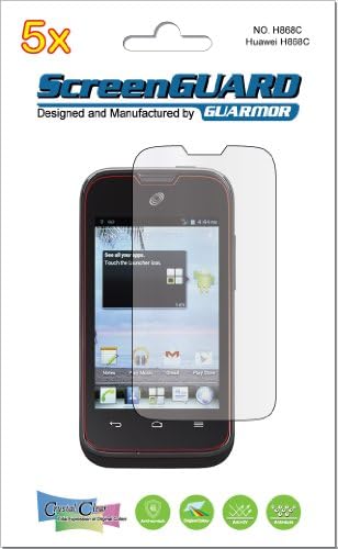 5x Huawei H868C 868 Glory Premium Clear LCD Screen Protector Guard Shield Cover Film Kit. (GUARMOR Brand)