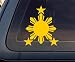 Philippine Flag Sun YELLOW Car Decal / Stickers
