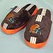Cleveland Browns Youth Team Stripe Plush Slippers - Size 4