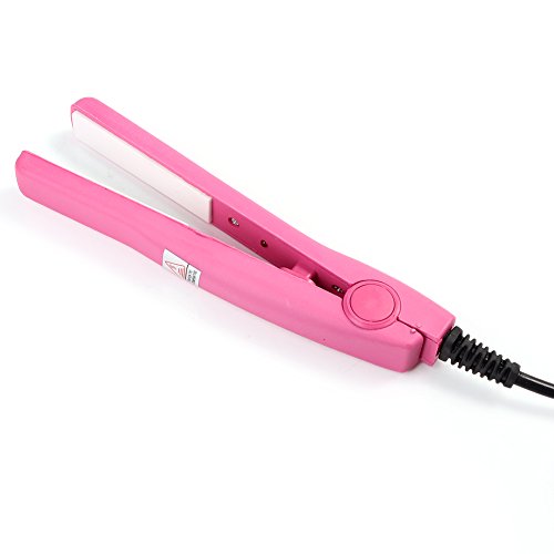 W8sunjs Mini Pink Electronic Hair Straightener Straightening Flat Iron