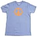 Peace Sign Neon Orange T-Shirt, Baby Blue, XL