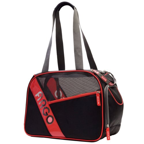 Argo by Teafco City-Pet Airline Approved Pet Carrier, Black with Red Trim, Medium Argo by Teafco City-Pet Airline Approved Pet Carrier, Black with Red Trim, Medium