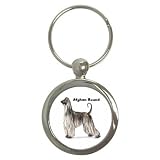 Afghan Hound Key Chain (Round)