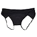 chinatera Women Sexy Lace Open Butt Backless Panties Thongs Lingerie Underwear (Black)