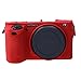TUYUNG Silicone Camera Case Protective Cover Skin for Sony A6500 ILCE-6500 Digital Camera - Red