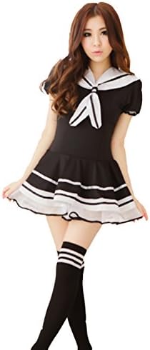 MaxPersonal Japanese School Uniforms Cosplay Show Female Sailor Jumpsuit Skirt Outfit (M)