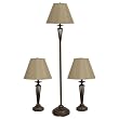 Roomful of Lamps 3-pc. Set - Bronze/ Beige