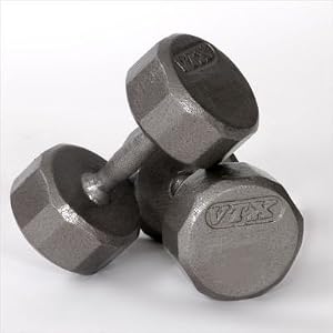 95 lbs 12-Sided Cast Dumbbells [Set of 2]