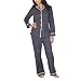 Gilligan & O'Malley® Womens Flannel Coat PJ Set - Grey Dot M