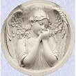 round angel statue wall plaque sculpture new home decor (the digital angel decor)