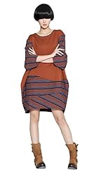 Plus Size Cotton/Polyester Raglan Sleeves Elbow Length Sleeves  Dress