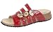 Haflinger Trixie BERRY CRINKLE 3 STRAP SANDL W/BUTTONS