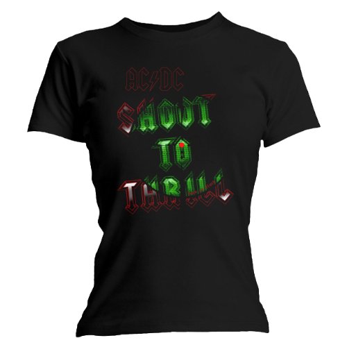 Womens Ac/Dc – Shooter T-Shirt Black 5729SKBPL Large