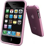 MaryCom Crystal Case Transparent Pink Hartschale Hülle Tasche für Apple iPhone 3G 3Gs + Gratis Trageschleife, Displayschutzfolie und abnehmbarer Halte Clip / 3G Pink