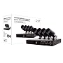 4 Channel CCTV Camera Kit Weatherproof with 250GB Digital Video Recorder