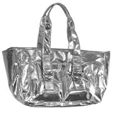 Women's Canoe Dual Handle Satchel: Silver