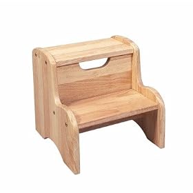 Gift Mark Childrens Two Step Stool, Natural by Gift Mark