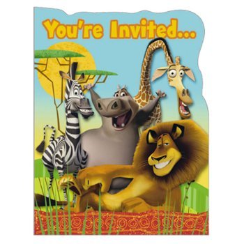 Madagascar Escape 2 Africa Party Invitations