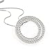 1.00 Carat Diamond & Sterling Silver Two Circles Pendant with 18 Chain