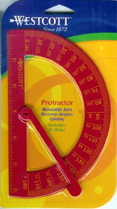 PLASTIC PROTRACTOR WITH ARM