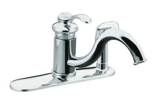 KOHLER K-12173-CP Fairfax Single Control Kitchen Sink Faucet, Polished Chrome