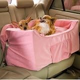 Snoozer Large Luxury Lookout II Pet Car Seat - Pink Pink Microsuede