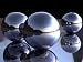 Set of 3 Med 12.5cm Silver Stainless steel spheres / balls Garden pond Home