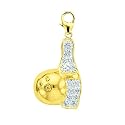 14K Yellow Gold Diamond Bowling Ball And Pin Charm
