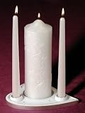 4-Piece Set Gina Freehill Wedding Unity Candle Holder with Candles