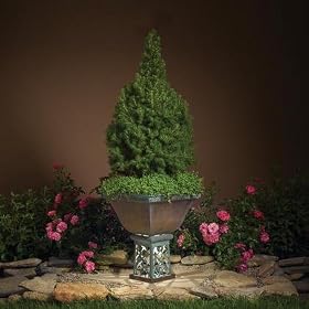 Ainsley Square Lighted Urn Planter Landscape Path Light by Kichler