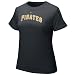 Nike Pittsburgh Pirates Black Ladies Authentic Crew T-shirt