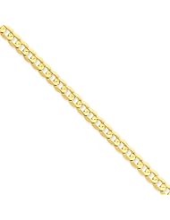 14k 5.25mm Open Concave Curb Chain