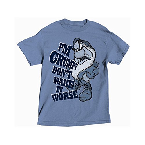 Disney Mens T Shirt I'm Grumpy - Blue - X-Large